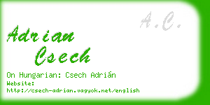 adrian csech business card